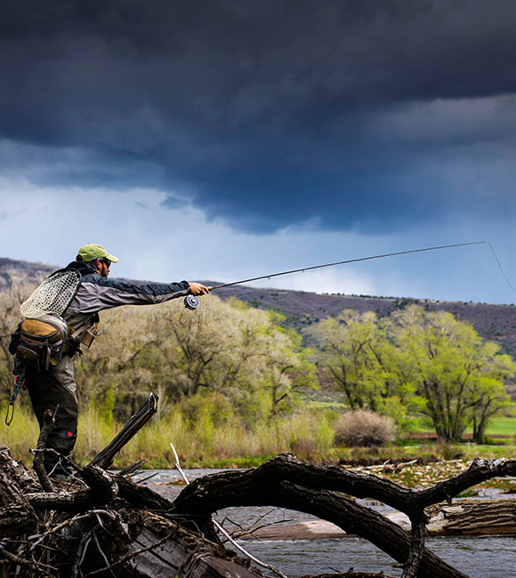 Fly fishing on the Lower Provo River.